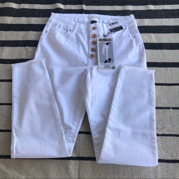 NWT Rewash NY Los Angeles High Skinny White Jeans - Picture 1 of 6